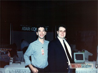 Mike at the World of Atari (Dallas) show with Ken Badertscher from Atari HQ